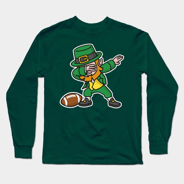 Dab dabbing leprechaun St. Patrick's day rugby Long Sleeve T-Shirt by LaundryFactory